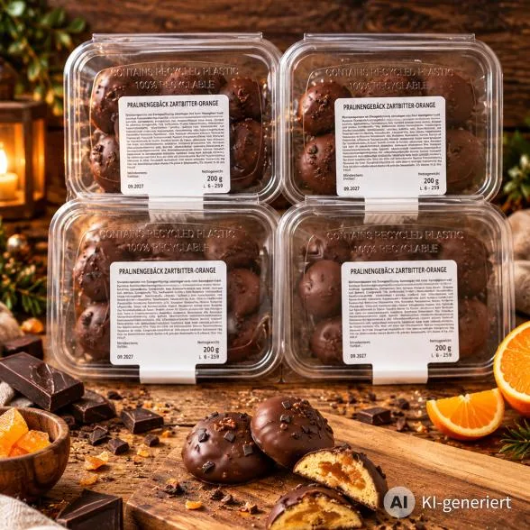 'Pralinengebäck  Zartbitter-Orange