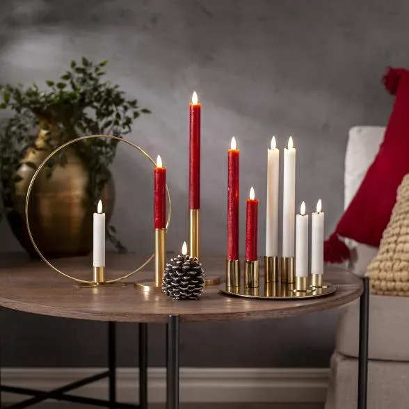 LED-Kerze Goldener Ring