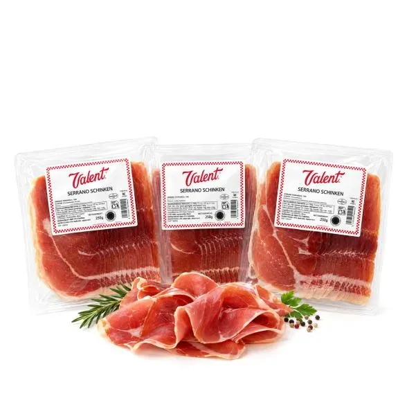 Serrano-Schinken in Scheiben
