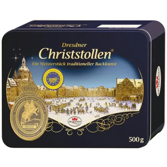 Dresdner Christstollen in Geschenkdose 500g