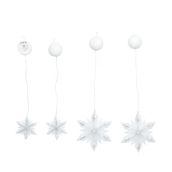 4 LED-Sterne mit Saugnapf