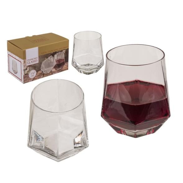 Diamond Trink Weinglas 2er Set