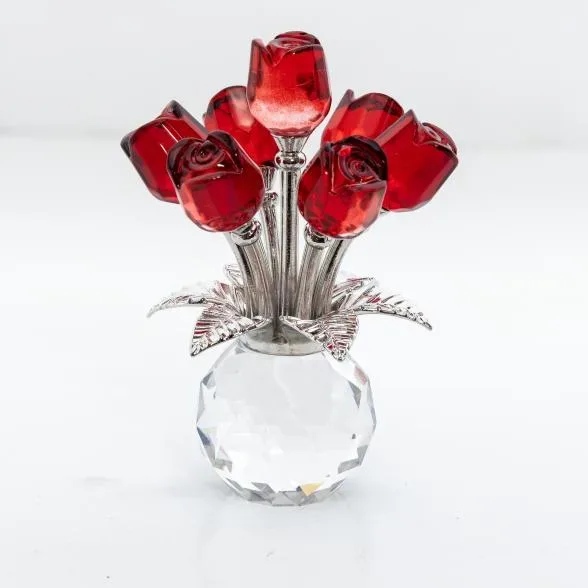 Crystal Dreams Rosen in Vase