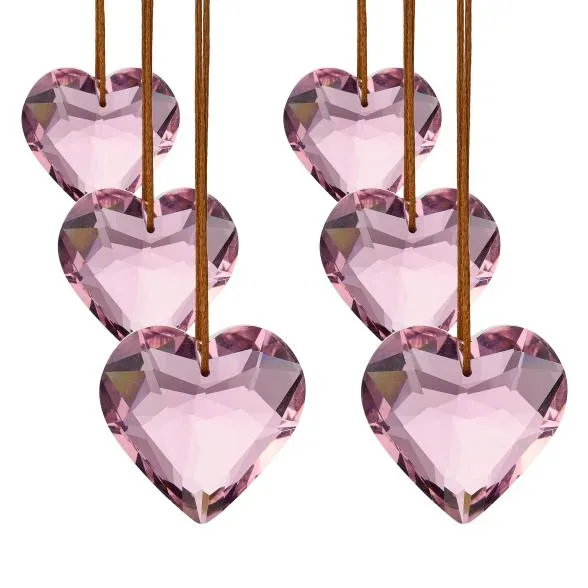 Crystal Dreams Rosa Herzchen 6tlg.