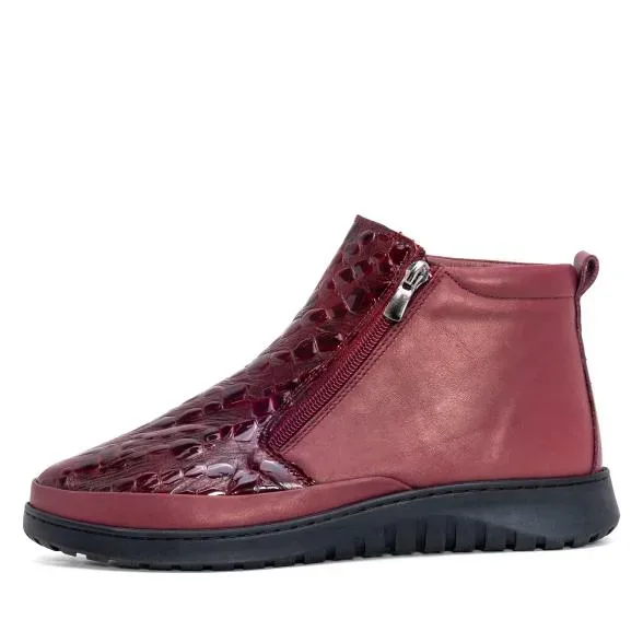 Andrea Conti Damen Lederstiefelette burgund