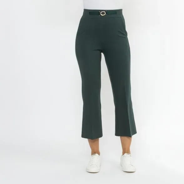 MILANO Design Damen-Hose Culotte dunkelgrün
