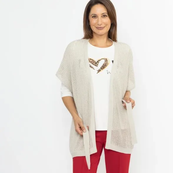 mocca by J. Leibfried Strickjacke stone