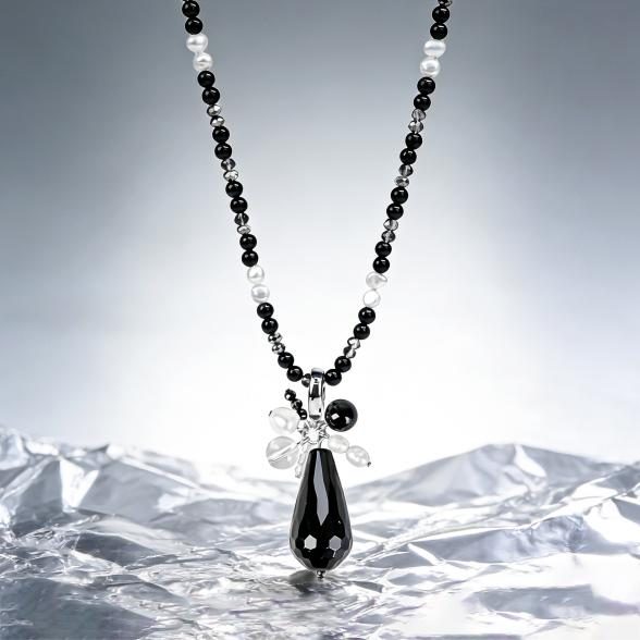 Collier mit Anhänger Achat, SWZPerlen endlos