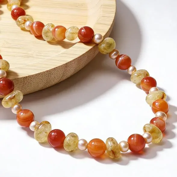 Collier Achat, Citrin
