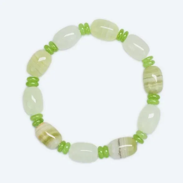 Armband Nephrit, Quarz