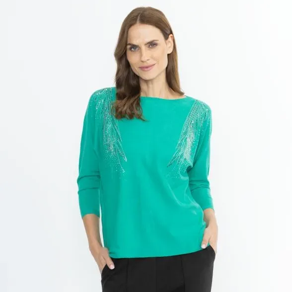 CHRISTIAN MATERNE Damen-Pullover grün