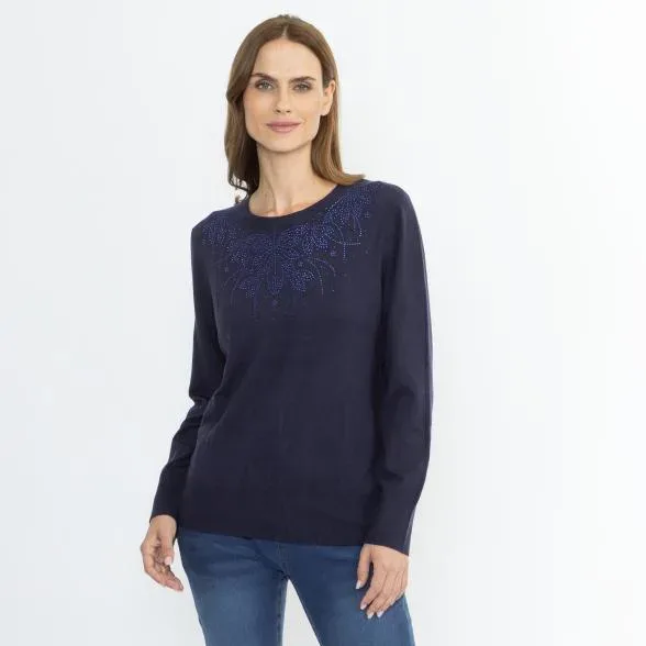 CHRISTIAN MATERNE Damen-Pullover dunkelblau