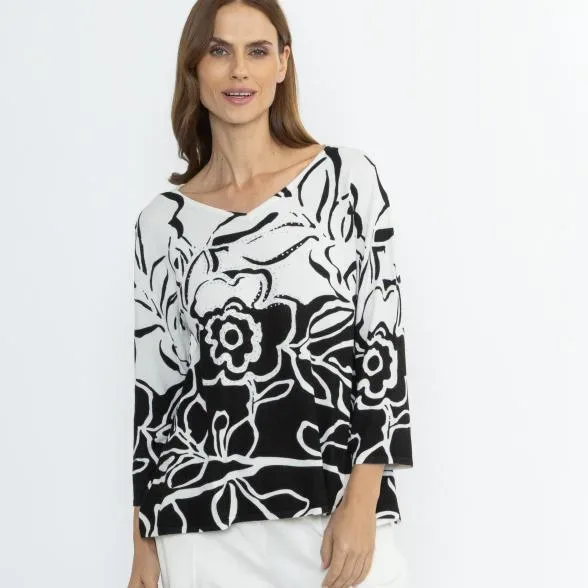 CHRISTIAN MATERNE Damen-Pullover offwhite/schwarz