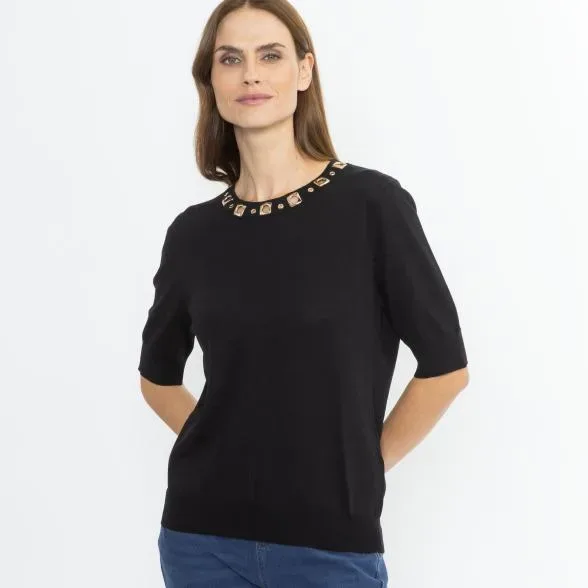 CHRISTIAN MATERNE Damen-Pullover schwarz