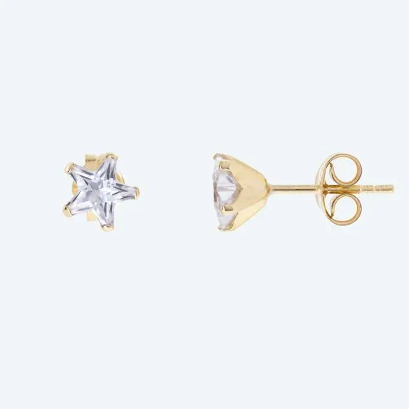 Ohrstecker 375 Gelbgold Zirkonia