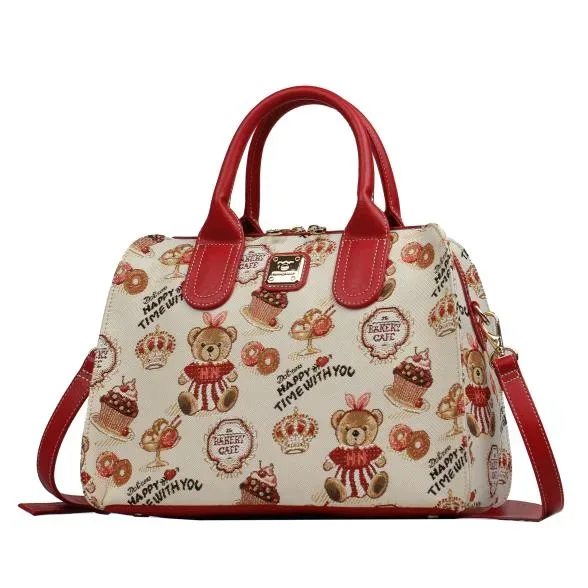 Henney Bear Henkeltasche rot/multicolor