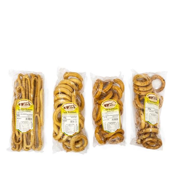 Taralli Finocchio, Pizza, Gustosini, Patate e Cipo