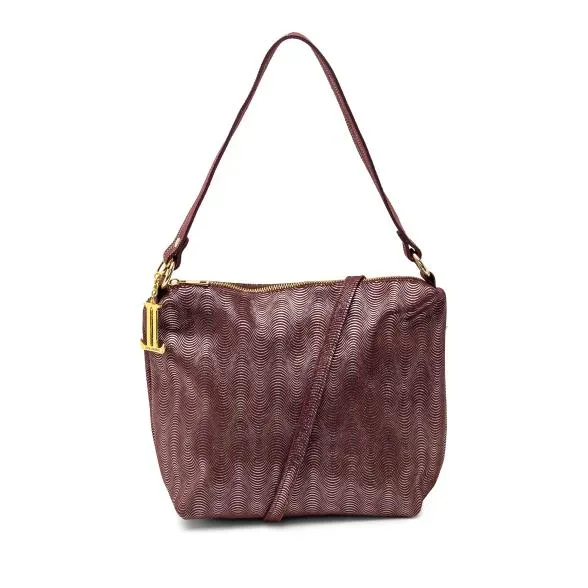 Luca Lorenzo Schultertasche beere metallic