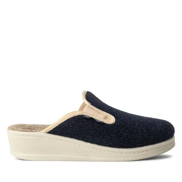 SANITAL LIGHT Damenhausschuh blau/beige