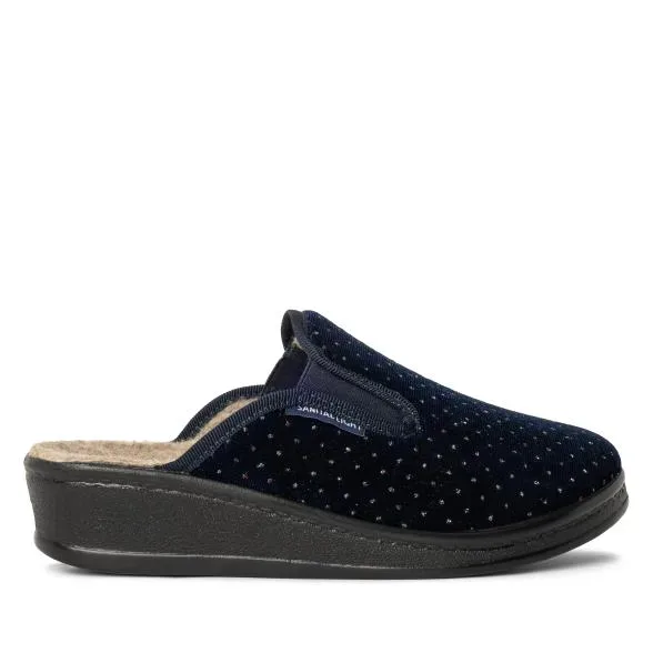 SANITAL LIGHT Damenhausschuh blau sparkle