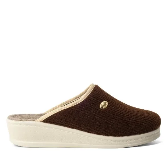 SANITAL LIGHT Damenhausschuhe braun/beige