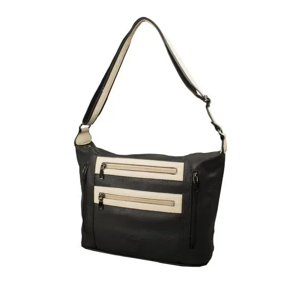 dariya Umhängtasche schwarz/creme