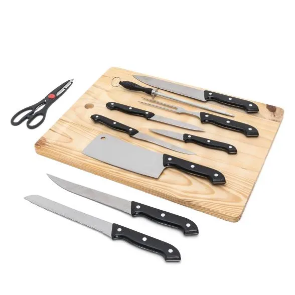 Excellent Houseware Messerset 11 tlg+Schneidbrett