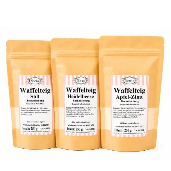 Nona's Waffelteig süßer Mix 3x250g