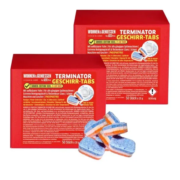 W&G 2 x 50 Stück Terminator Premium Geschirrtabs