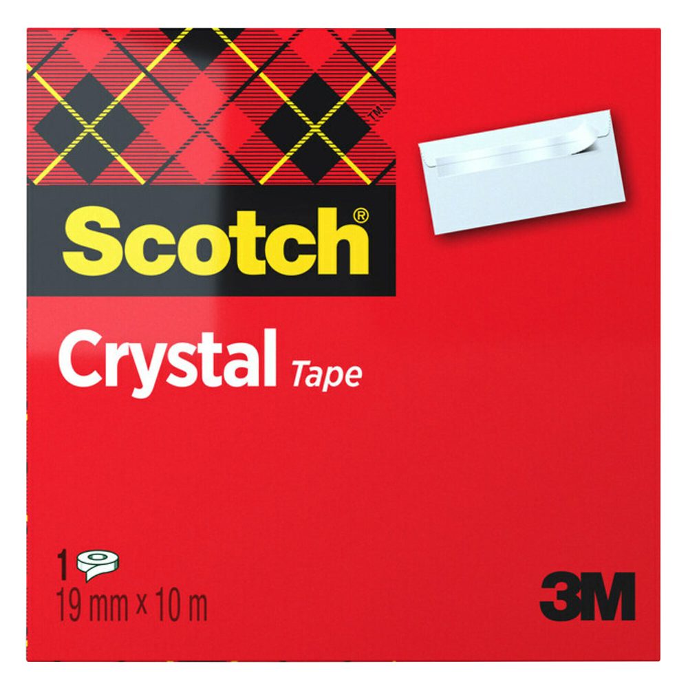 Scotch Klebeband Crystal Clear Transparent 19 mm x 10 m Zellulose-Acetat