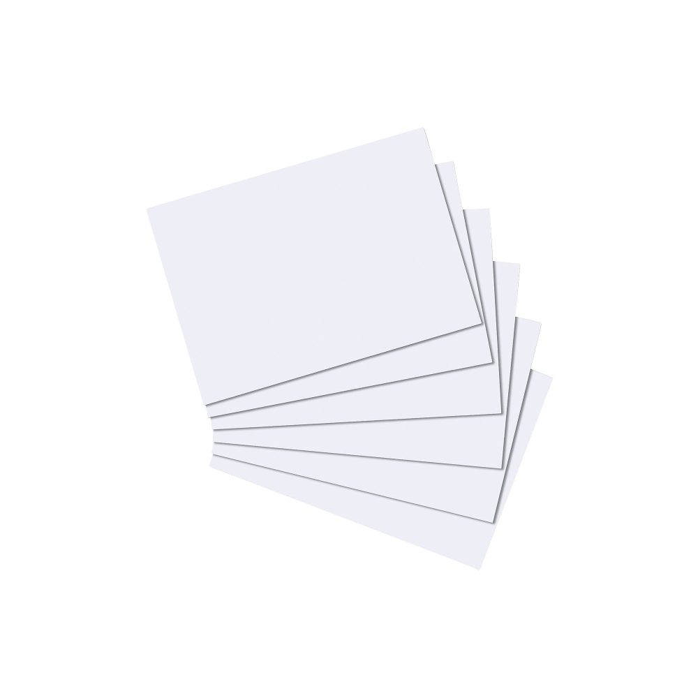 herlitz Karteikarten A4 100 Karten Weiss Blanko 29,7 x 21 cm 100 Stück