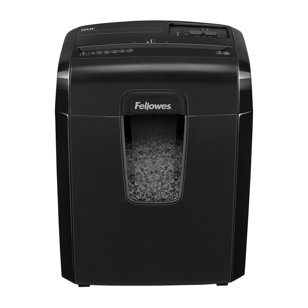 Fellowes Aktenvernichter 8MC Mikroschnitt Sicherheitsstufe P-4 8 Blatt