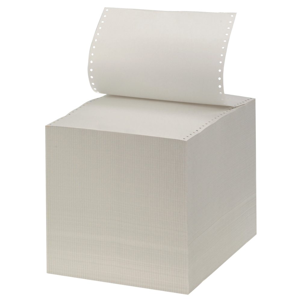 Niceday Computer-Endlospapier DIN A4+ 60 g/m² Längsperforation, 1-fach Weiß 2000 Blatt