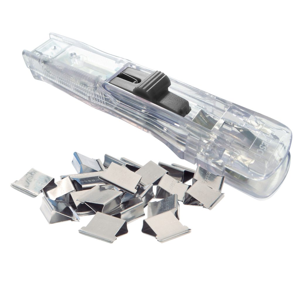 Rapesco Supaclip Clip-Spender Transparent 200 mm 1 Spender & 25 Edelstahl-Clips