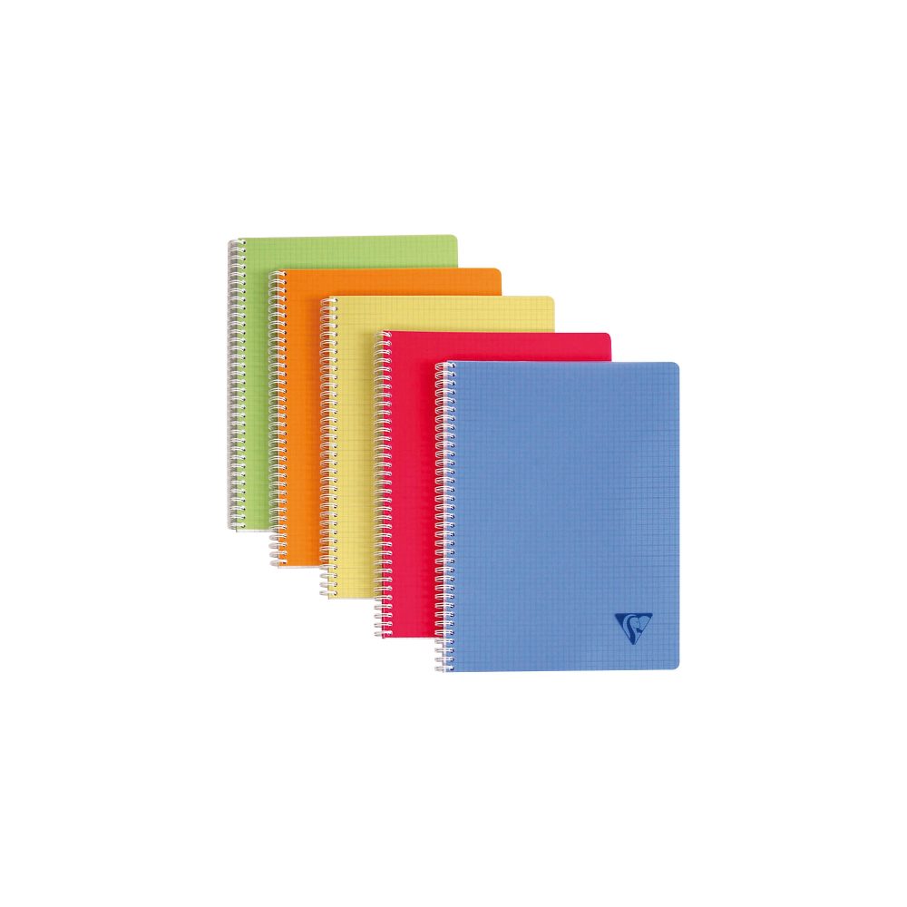 Clairefontaine Linicolor A5+ Drahtgebunden Farbig assortiert PP Cover Notizbuch Kariert 50 Blatt