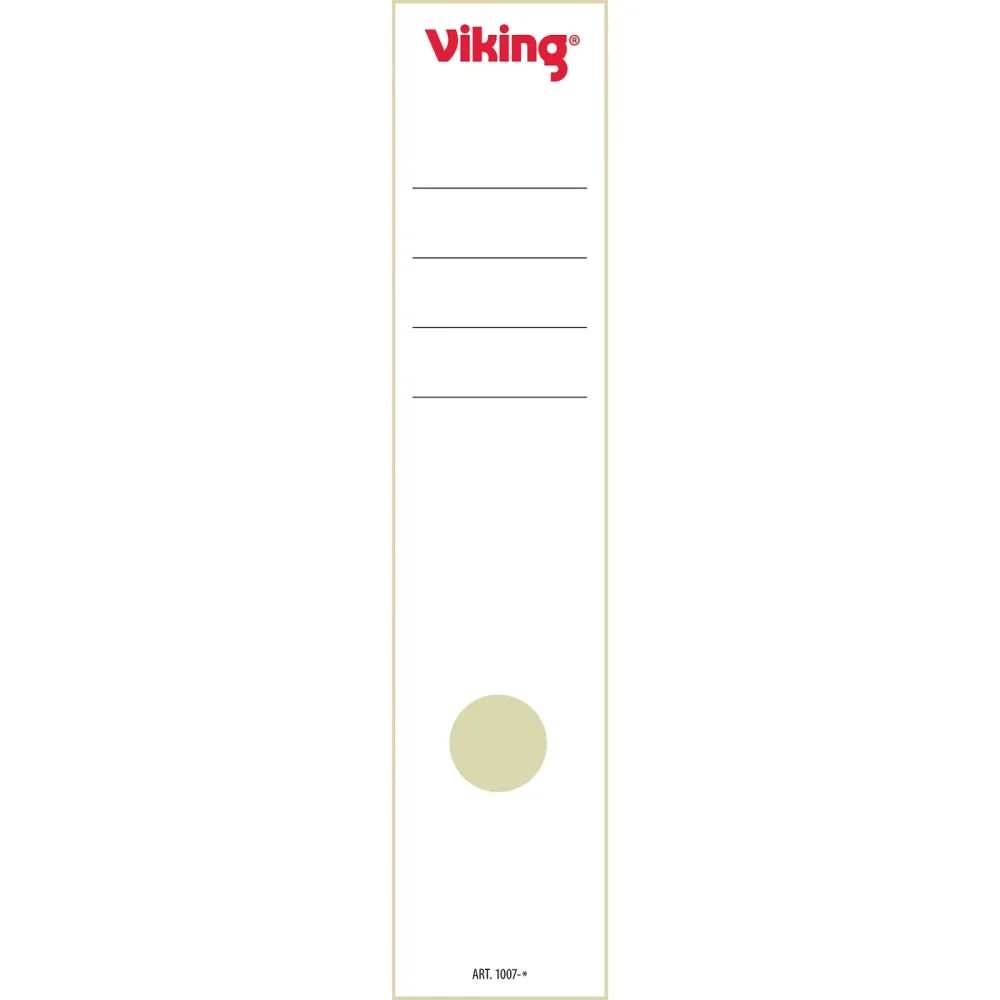 Viking Rückenschilder 60 mm x 285 mm Weiß 10 Stück