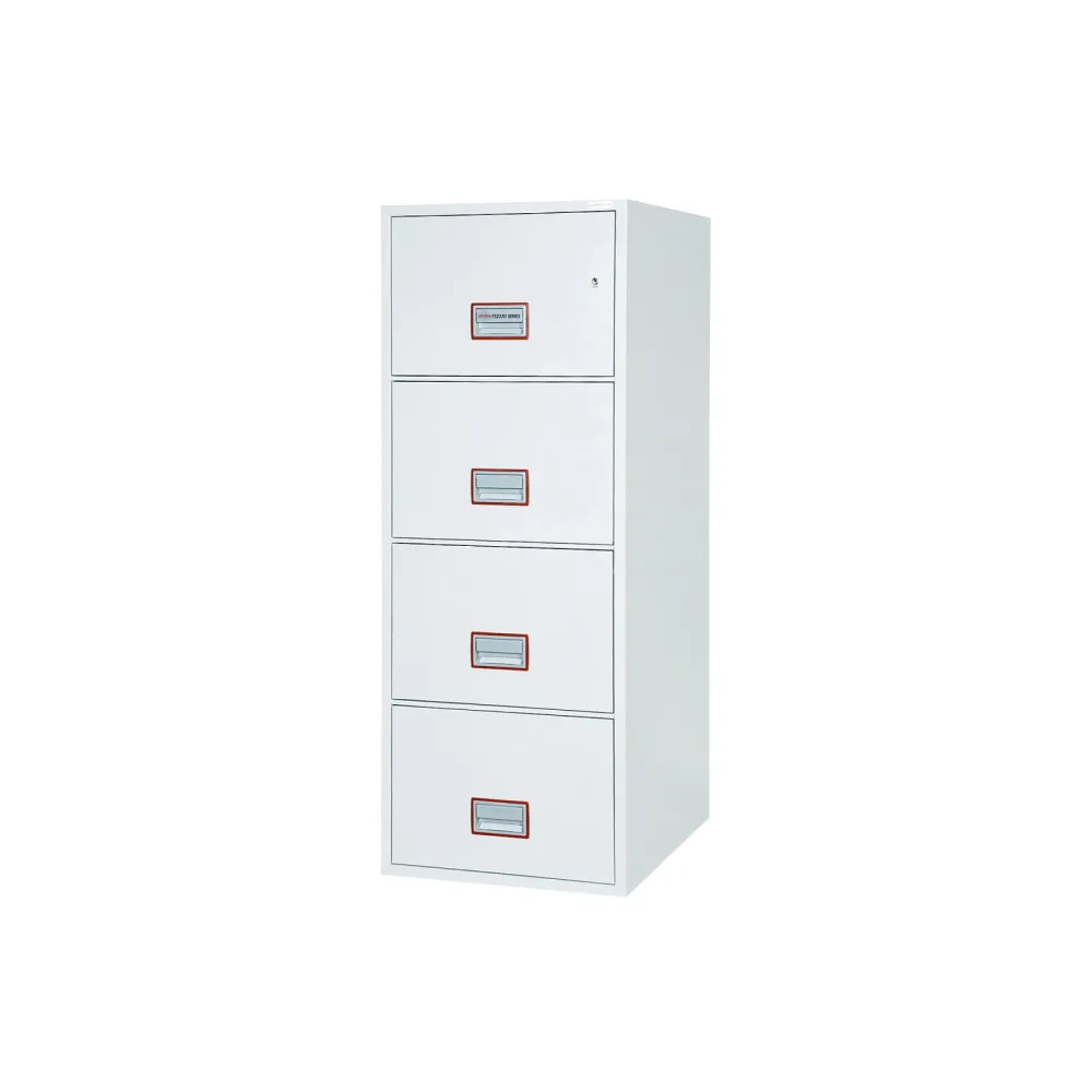 Phoenix World Class Vertical Fire File Feuersicherer Hängeregistraturschrank 49 L FS2254K Schlüsel Weiß 525 x 675 x 1.405 mm