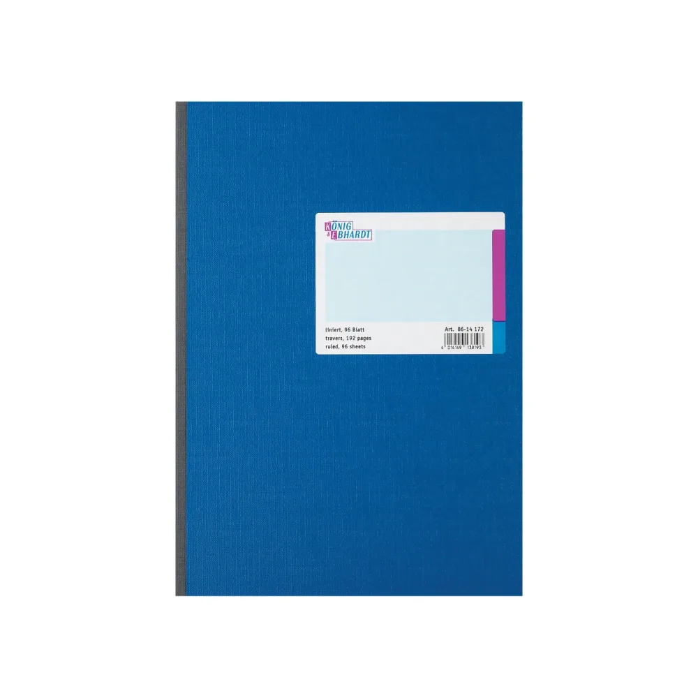 König & Ebhardt Geschäftsbuch DIN A4 Liniert 70 g/m² Blau 96 Blatt