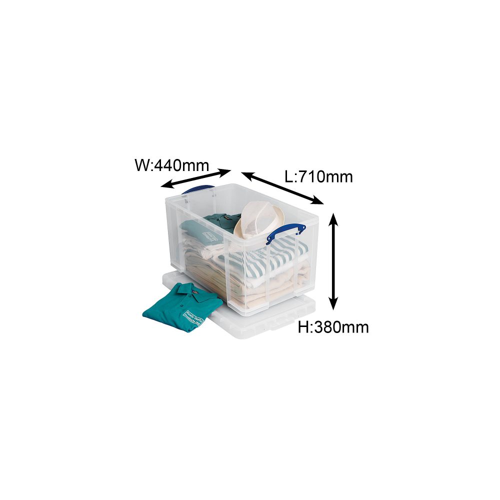 Really Useful Box Aufbewahrungsbox 84CCB 84 L Transparent Polypropylen 44 x 71 x 38 cm