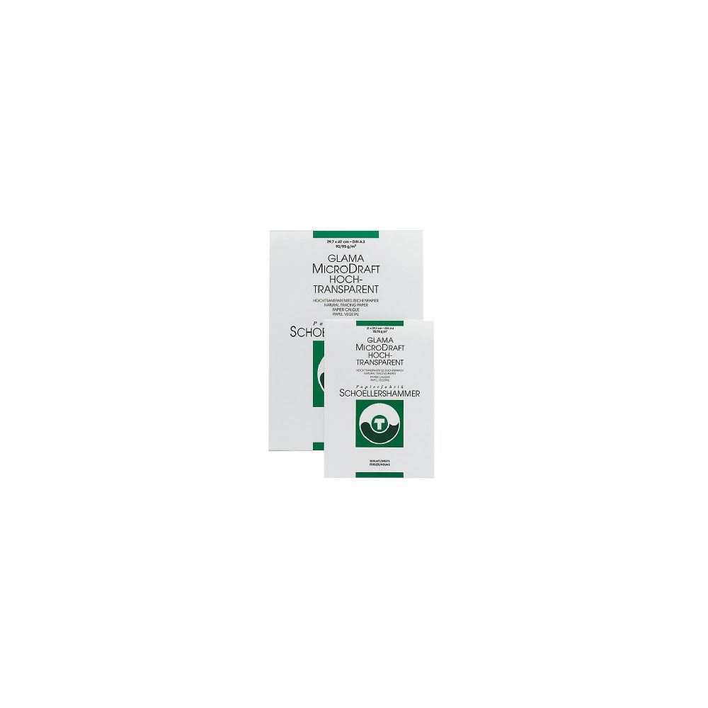 SCHOELLERSHAMMER Glama Basic 894 Skizzenblock DIN A4 92 g/m² 210 x 297 mm Transparent 50 Blatt