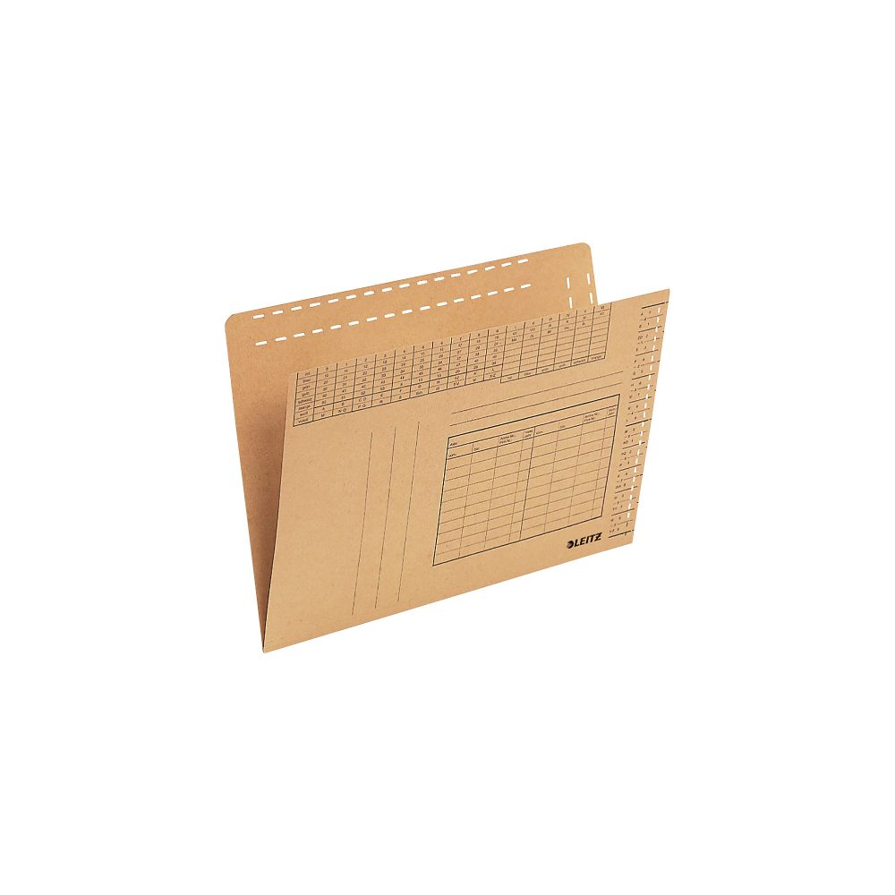 Leitz Einstelmappe Alpha Naturbraun Natronkarton vertikal 32,3 x 23 cm 100 Stück