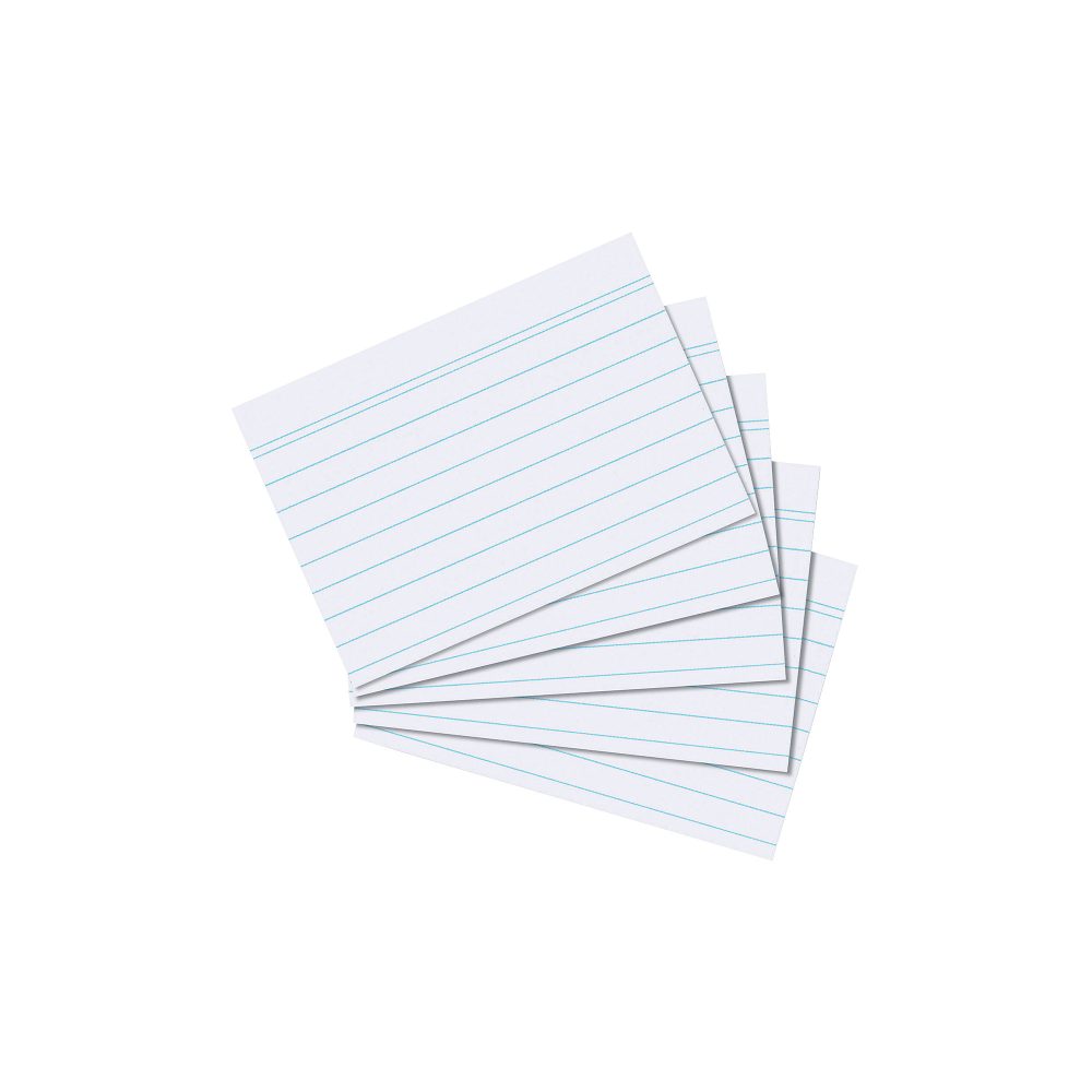 herlitz Karteikarten DIN A7 Liniert 100 Karten Weiß 10,5 x 7,4 cm 100 Stück