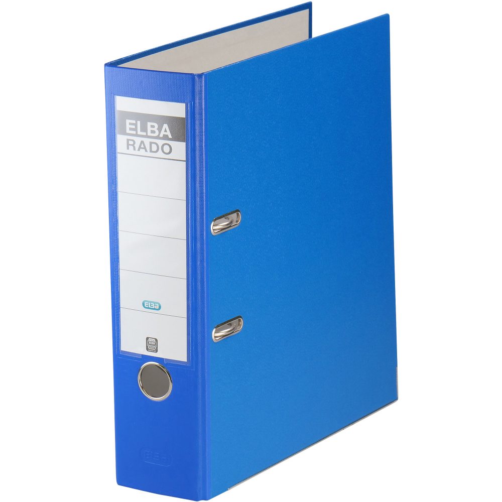 ELBA Rado Star Brilliant Ordner DIN A4 80 mm Blau 2 Ringe Rado Star Karton, PP (Polypropylen) Glatt