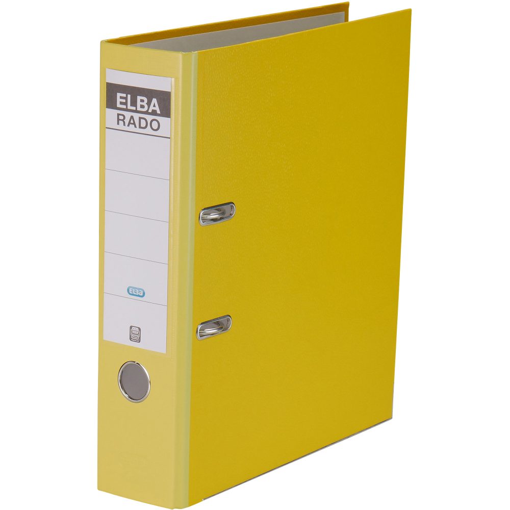 Elba rado Rado Star Brilliant Ordner A4 80 mm Gelb 2 Ringe Karton, PP (Polypropylen) Glatt