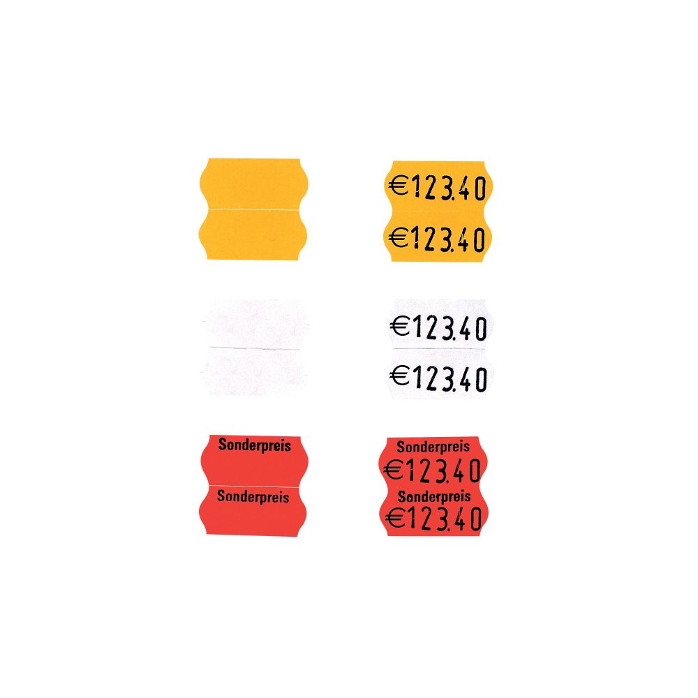 SATO Etikettenrolle Orange 26 x12 mm 1-zeilig Leuchtorange 2,6 x 1,2 cm 1500 Stück