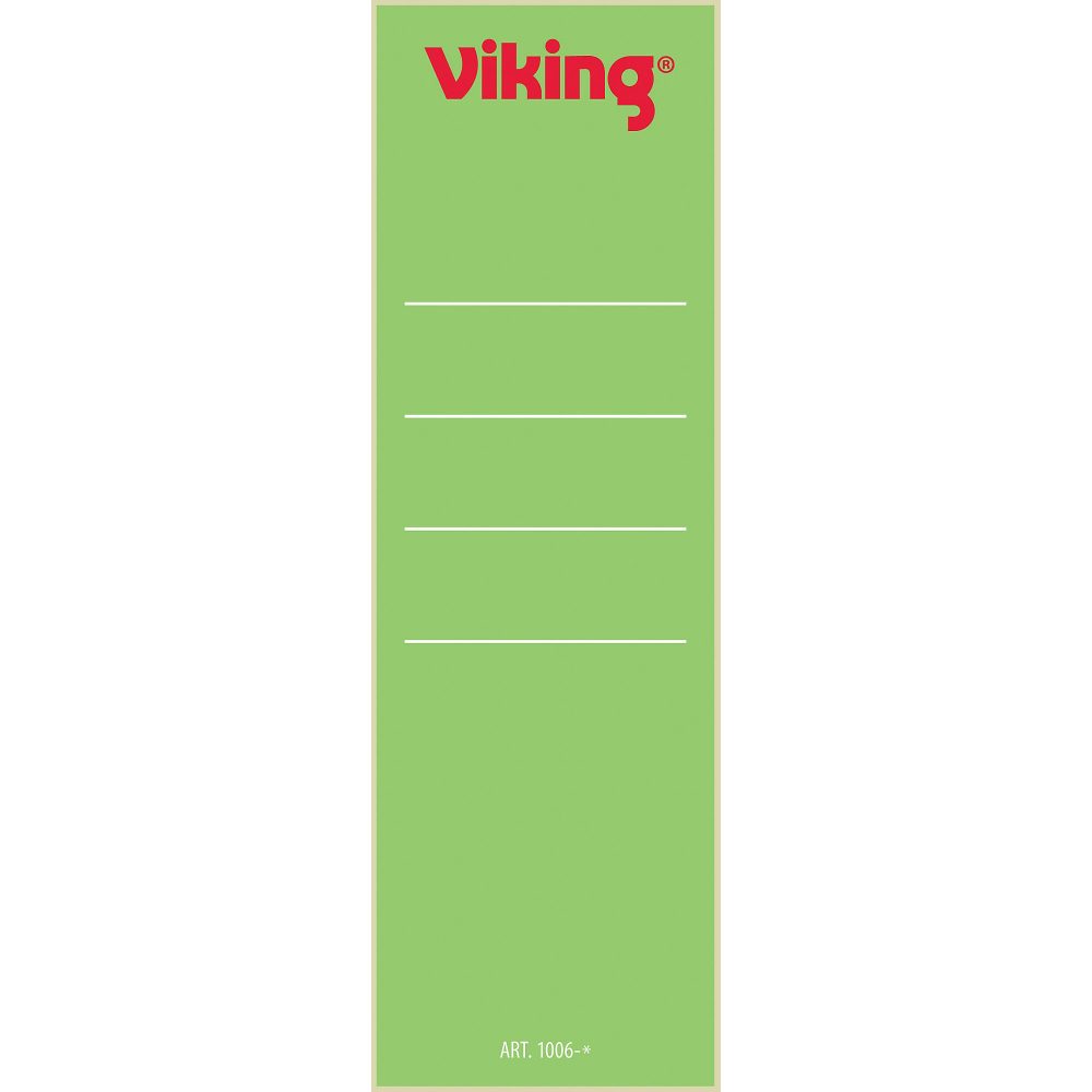 Viking Rückenschilder 60 mm x 191 mm Grün 10 Stück