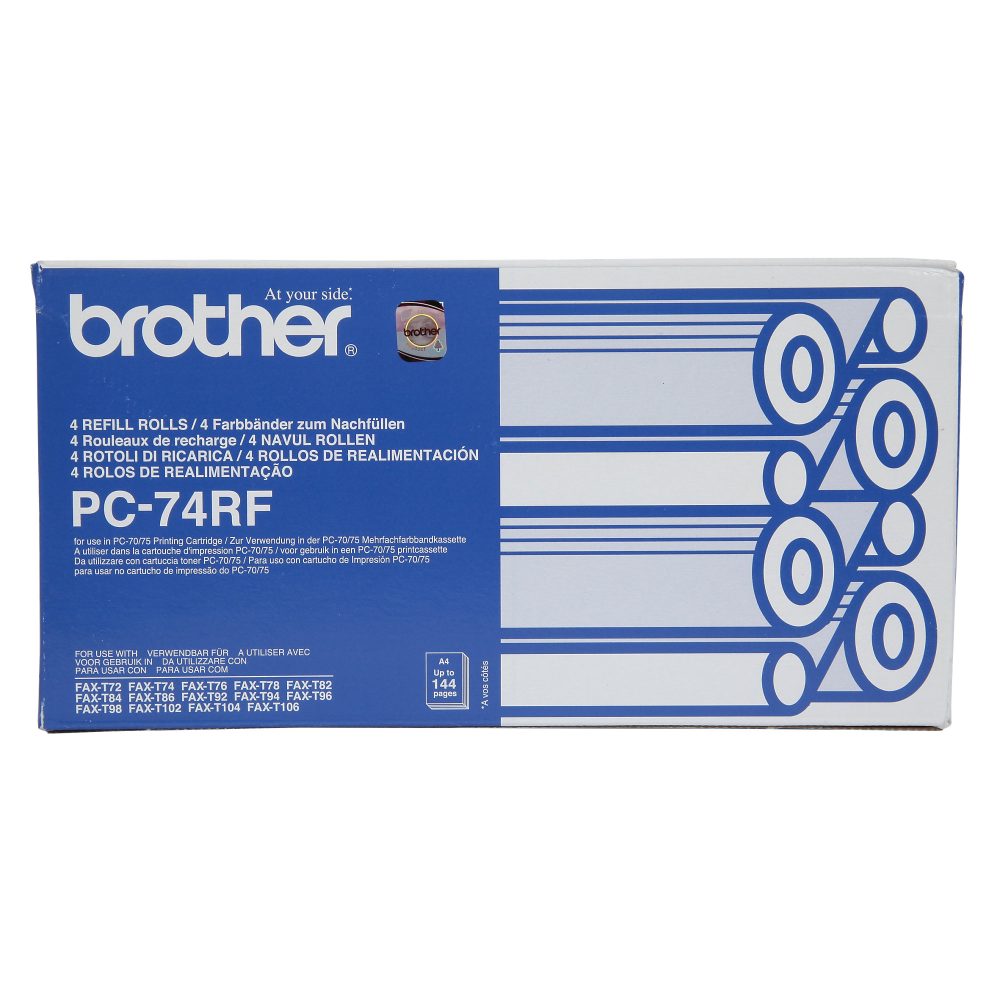 Brother Thermotransfer-Rolle Fax Original 144 Seiten Schwarz 4 Rolle(n) PC74-RF PC74RF
