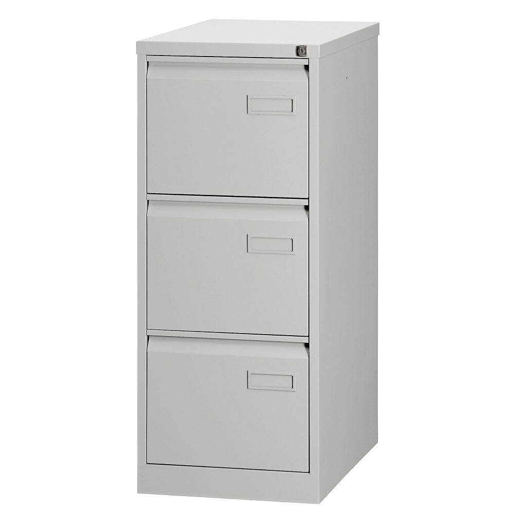 Bisley Light Hängeregistraturschrank Economy 3 Schubladen Lichtgrau 413 x 622 x 1.016 mm