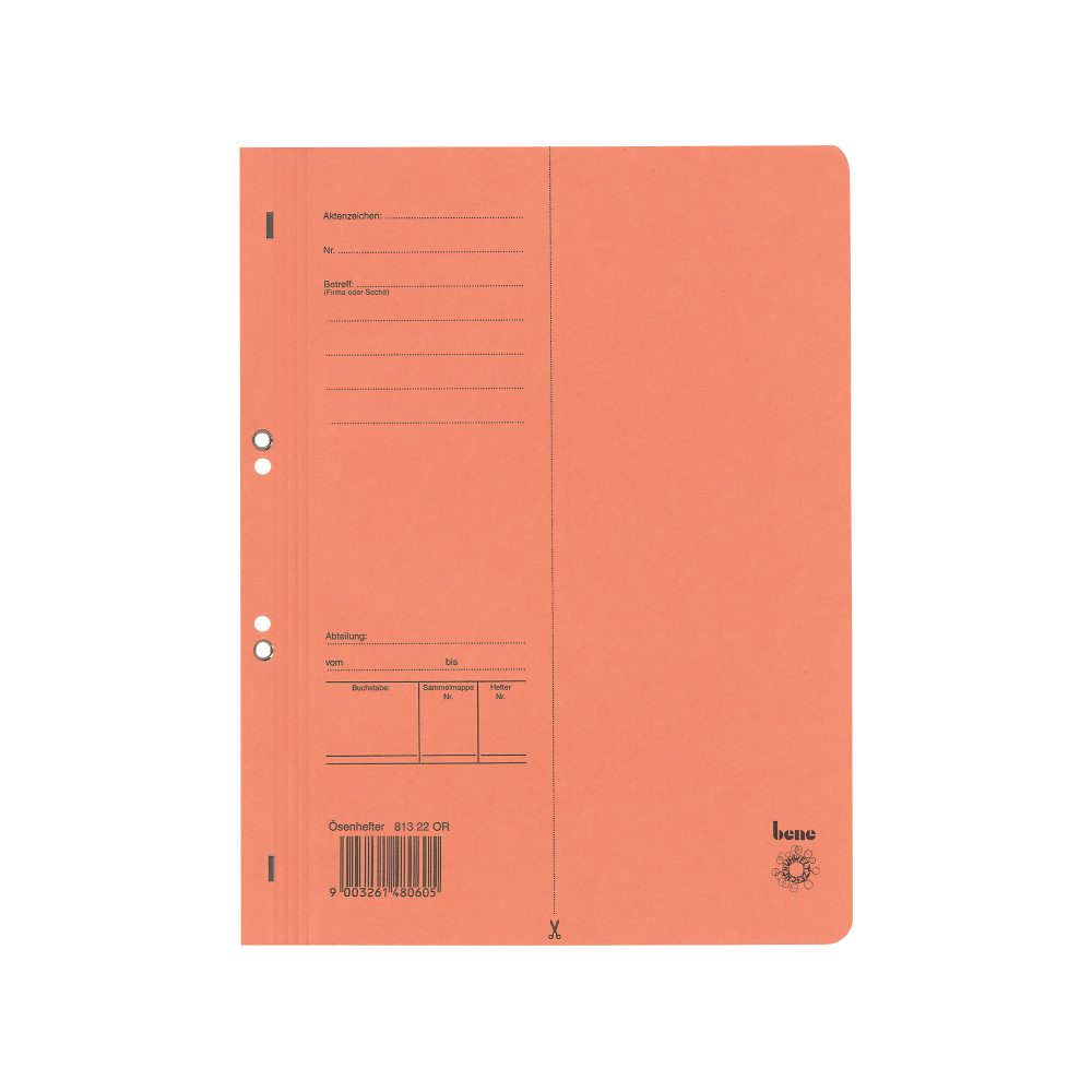 Bene Einhakhefter DIN A4 Orange Manila 250 g/m²250 g/m²