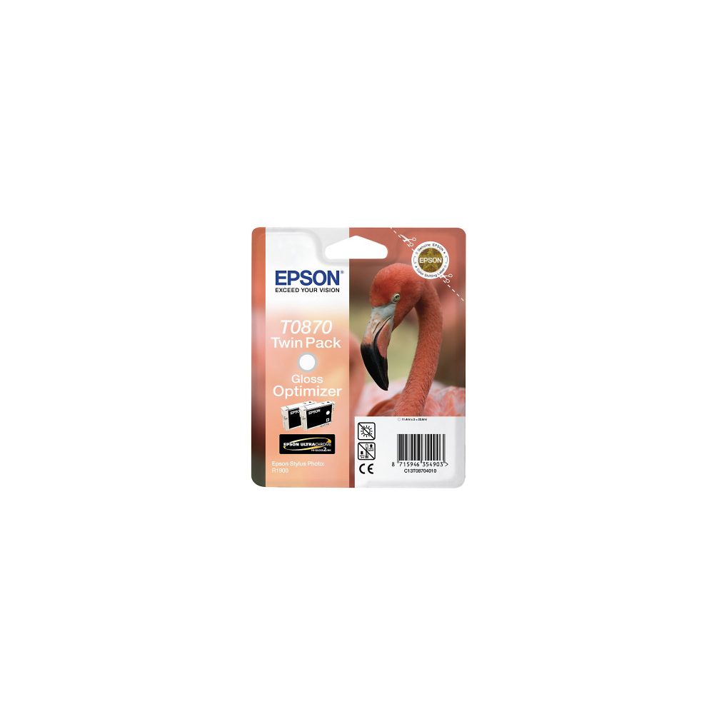 Epson T0870 Original Glossoptimierer C13T08704010 Gloss Optimierer 2 Stück Duopack